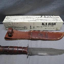 USMC KA-BAR Fighting Knife w/ Sheath & Box