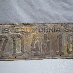 1934 California License Plate, 2D4418