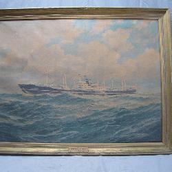 Framed Maritime Artwork of M.S. Temeraire
