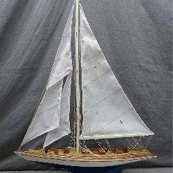Model Sailboat with Detailed Features