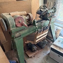 vintage Oliver Wood Lathe with Gouges