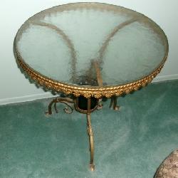 MID CENTURY FRENCH GILT TABLE