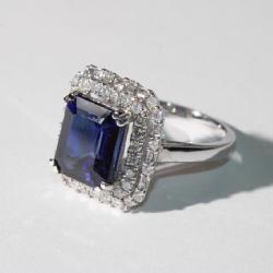 Sapphire Ring w/ diamonds