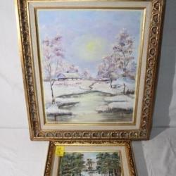 2pcs Oil on Canvas by Vera Eksarchow