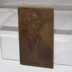 Antique Art Nouveau Bronze Nude plaquette