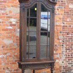 Antique 2 piece Oak Corner Cabinet