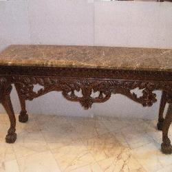 5FT MARBLE TOP SOFA TABLE