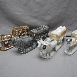 Ceramic Animal-Hitched Salt Shakers