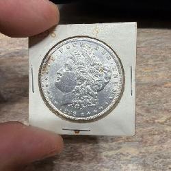 1896 Morgan silver dollar