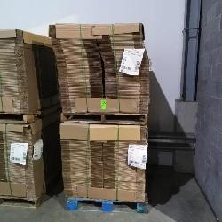 Pallets of boxes