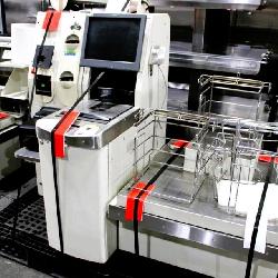 Self-checkout W/ Magellan 98001 Scanner, Printer, And Bag Stands