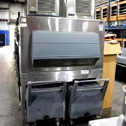 Scotsman Double Ice Heads W/ Ice Transport Bin, And 2 Carts