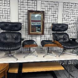 (2) Vintage Frank Doerner Eames Style Lounge Chairs 