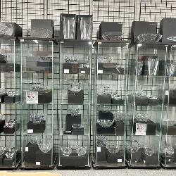 Orrefors Crystal Collection in Glass Display Cabinets