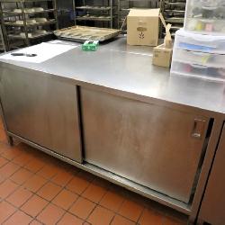 6ft S/steel Cabinet With Sliding Doors - 30in Deep