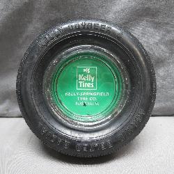 Vntg. Kelly Tires Rubber Tire Advertising Ashtray