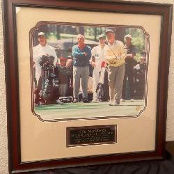 Jack Nicklaus Signed Photograph with Arnold Palmer and Tiger Woods