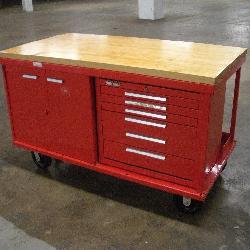 5FT KENNEDY BUTCHER BLOCK TOP WORK STATION ON--