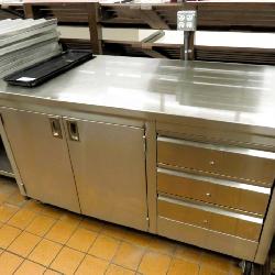 5ft S/steel Bakery Table With Drawers