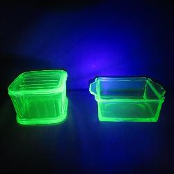 Uranium Glass Refrigerator Dish Set