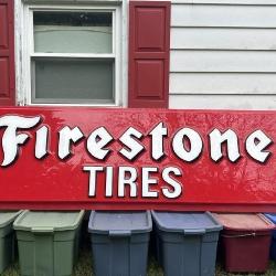 9 1/2 ft x 37in Firestone Tire Sign