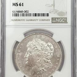 1878 7TF REV OF 78 Morgan Silver Dollar, NGC MS61
