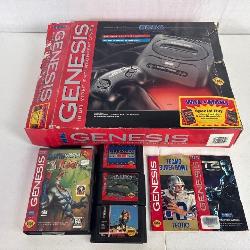 Sega Genesis with Games and Controllers