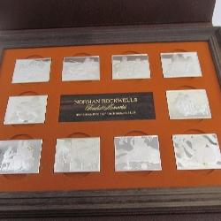 Norman Rockwell Fondest Memories Silver Bar Set