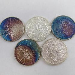 Lot of 5  Pirate Themed 1 Ounce Silver Rounds
