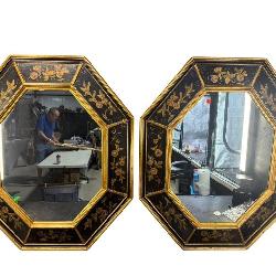 2 ETHAN ALLEN ITALIAN EMBOSSED MIRRORS