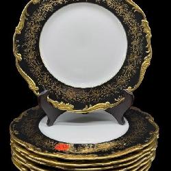Set of 8 COALPORT HAZELTON DINNER PLATES