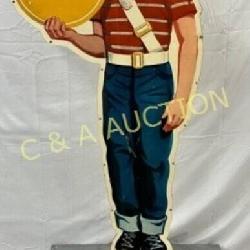 Pepsi-Cola Patrol Boy Metal Die-Cut Sidewalk Sign,