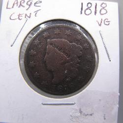 1818 Large Cent Coin