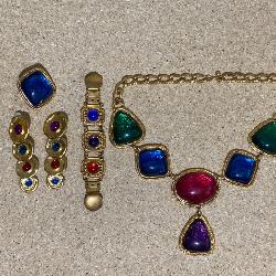 K.J.L for Avon Jewelry Including Necklace, Bracelet, and Earrings