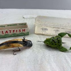 Vintage Wood Helin U 20 Flatfish Lure
