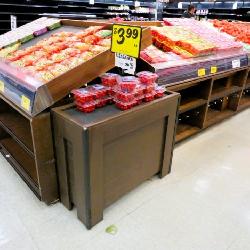 2021 6ft Slant Produce Tables With Front Shelving Insert