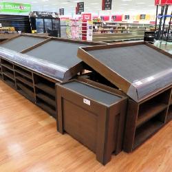 2022 6ft Slant Produce Tables With Front Shelving Insert