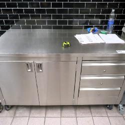 5ft S/steel Cabinet With Drawers 30in Deep
