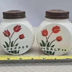 Anchor Hocking Fire King Tulip salt and pepper