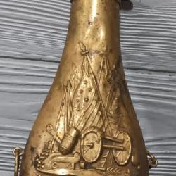 Vintage Brass Gun Powder Flask