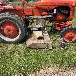 1947 Allis Chalmers B w/ 72-in. Woods Mid-Mount Mower