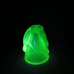 Uranium Glass Bottoms Up Shot Glass