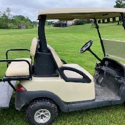 Club Car golf cart, gas, w/ rear fold down seat