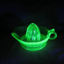Uranium Glass Citrus Juicer