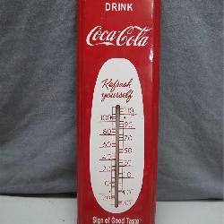 Coca-Cola Metal Thermometer Sign