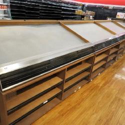 6ft Slant Produce Tables With Front Shelving Insert