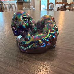 Fenton Art Glass Carnival Glass Cocker Spaniel Figurine