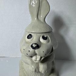 Vintage McCoy Pottery Hocus Pocus Bunny Rabbit Cookie Jar