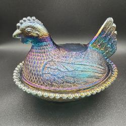 Rare Indiana Bicentennial Blue Hen on Nest
