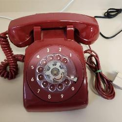 Vtg red desk phone
